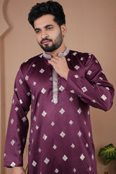Malai Silk Kurta with Heavy Embroidery & Sequence Work 08